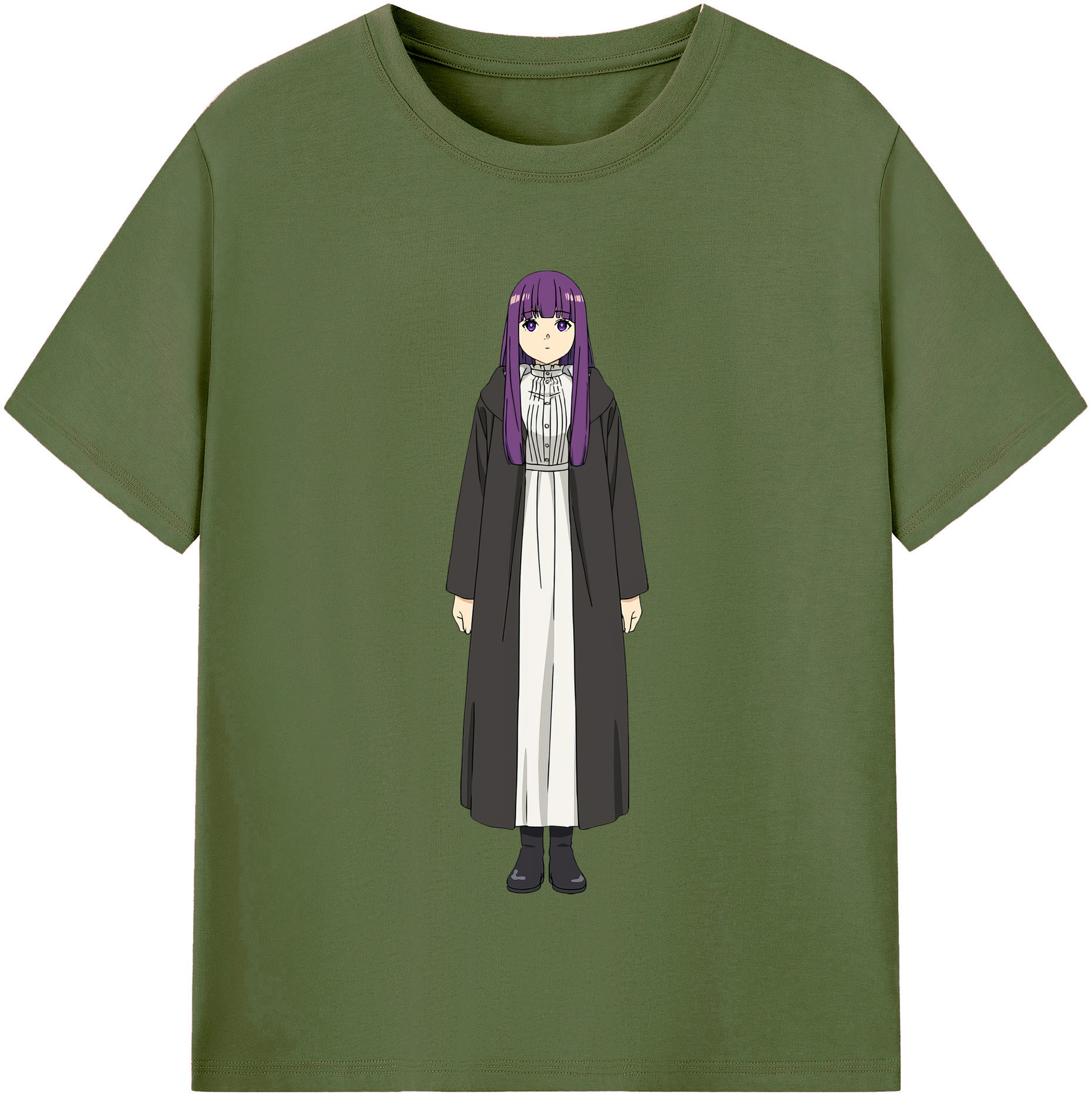 （画像用） 葬送のフリーレン Frieren 綿100％半袖Tシャツ（フロントプリント）